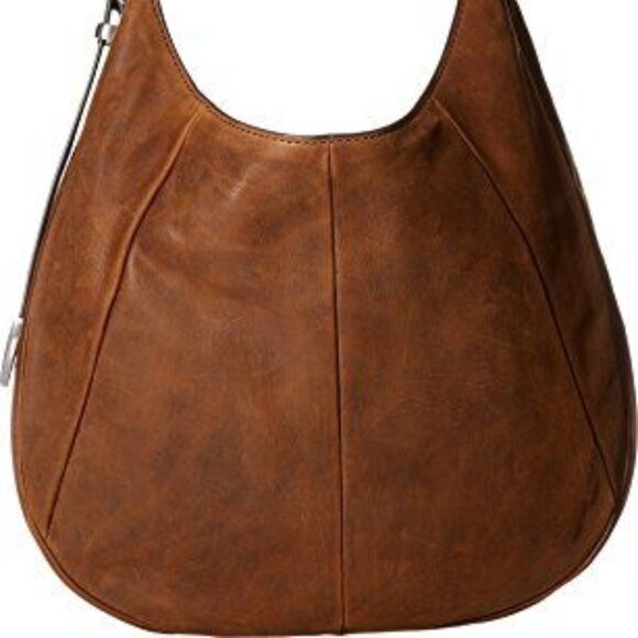 FRYE Distressed Jacqui Hobo Leather Shoulder Bag - Picture 1 of 7